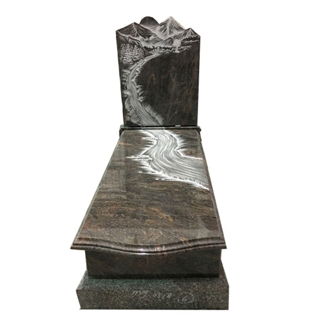 Isreali Himalaya Blue Granite Monument with Moutain River Pattern